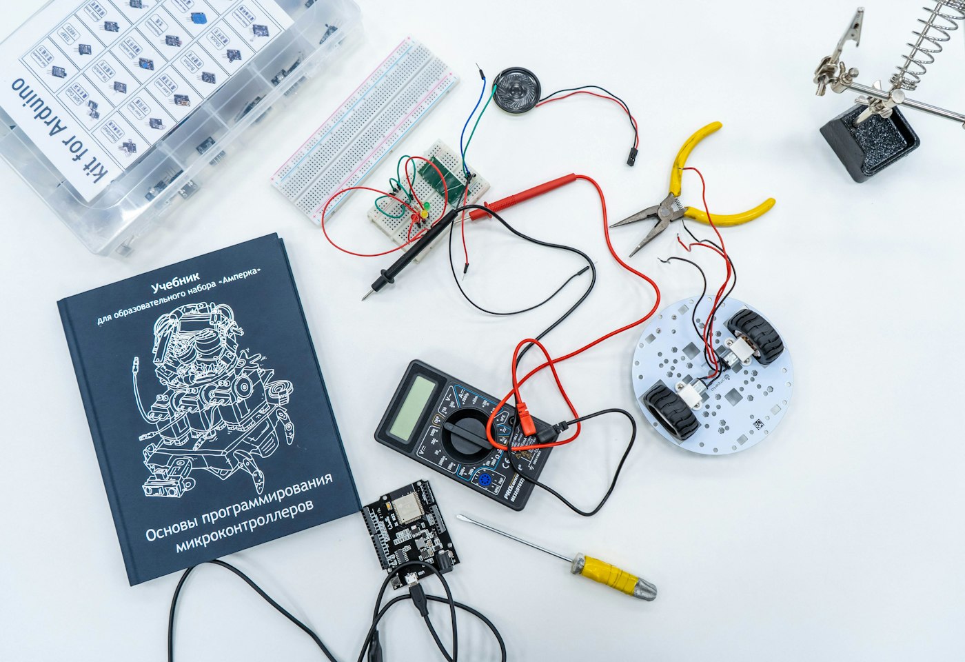 electronics workspace